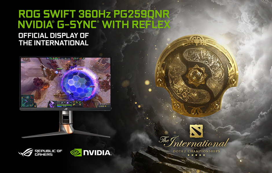 Digital Edge  ASUS ROG Swift 360Hz PG259QNR selected as official display  of DOTA 2 The International 10